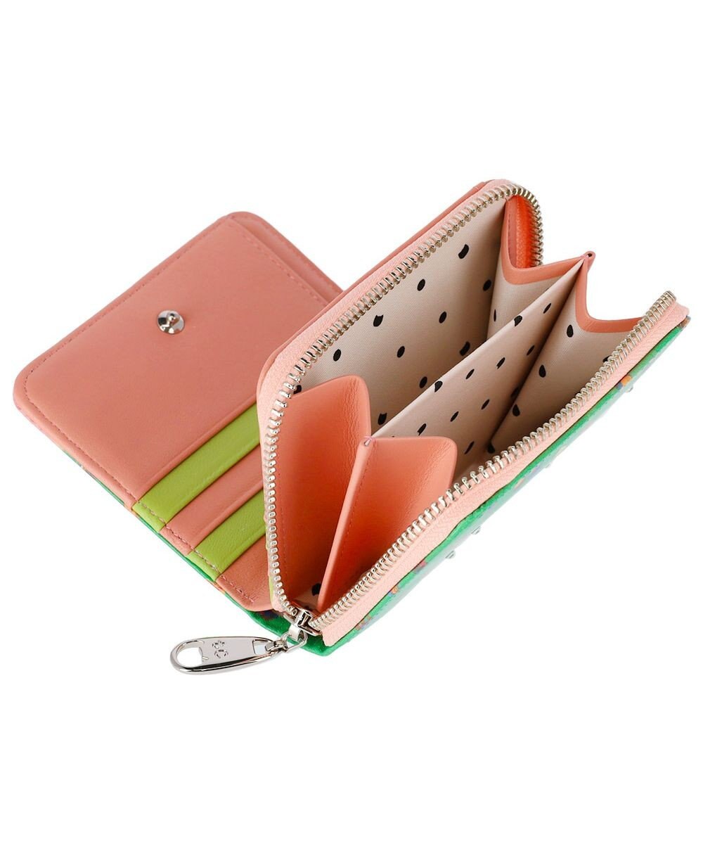 tsumori chisato CARRY カラフルレオパード ラウンドファスナー 2つ折り財布 