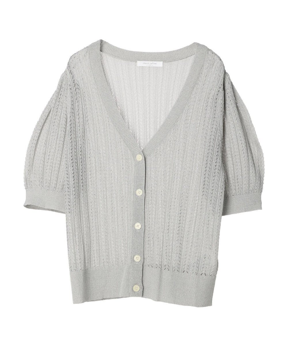 Green Parks すかし柄コンパクトシアーカーディガン 