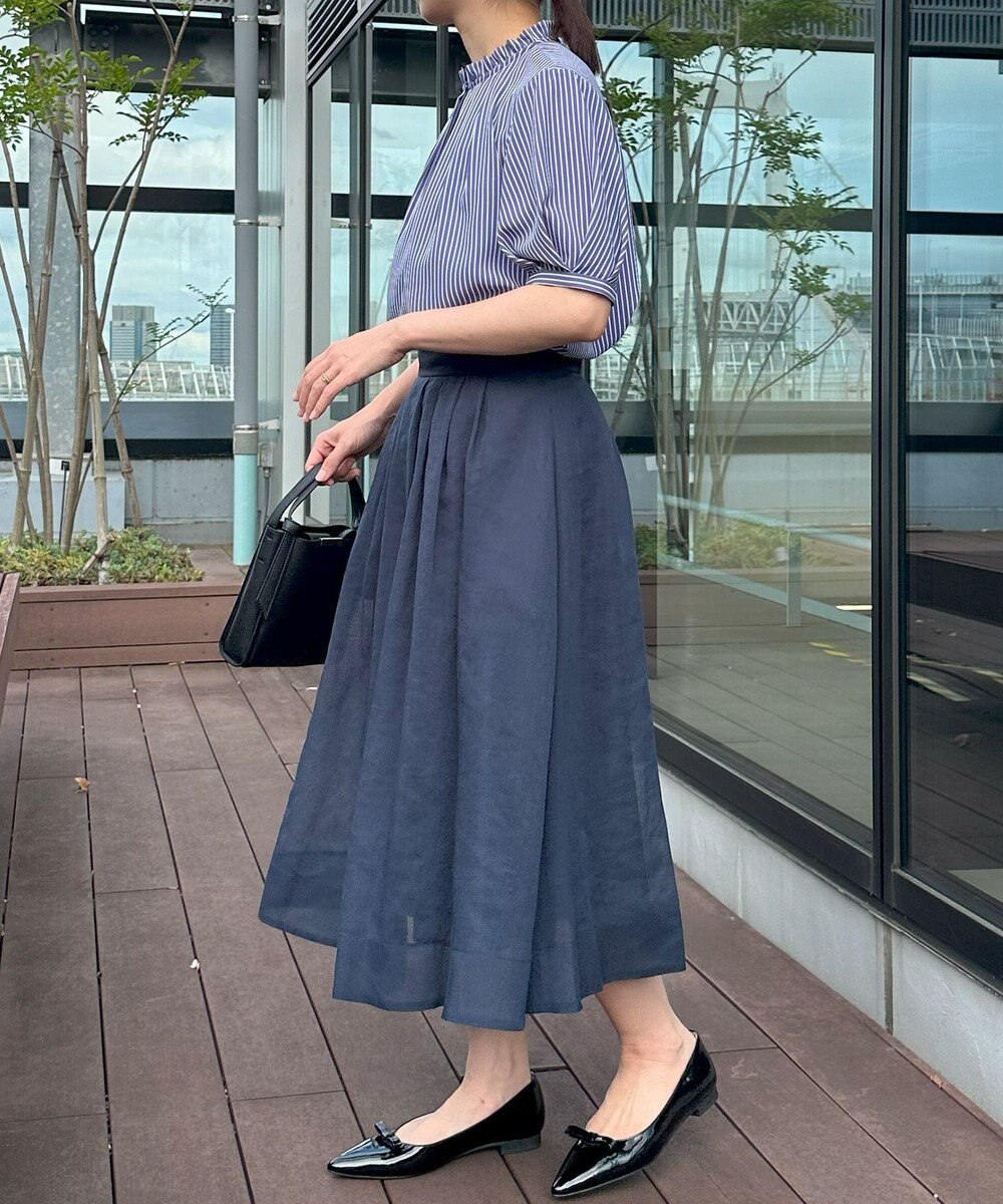 組曲 S 【WEB限定】シアーボイルタックフレア スカート 