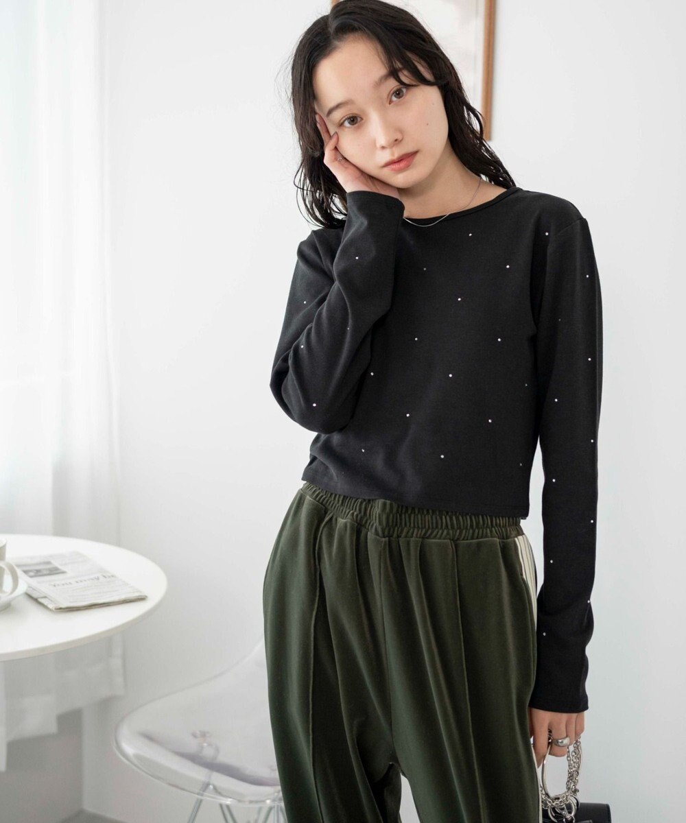 WEGO ラインストーンドットロンT 