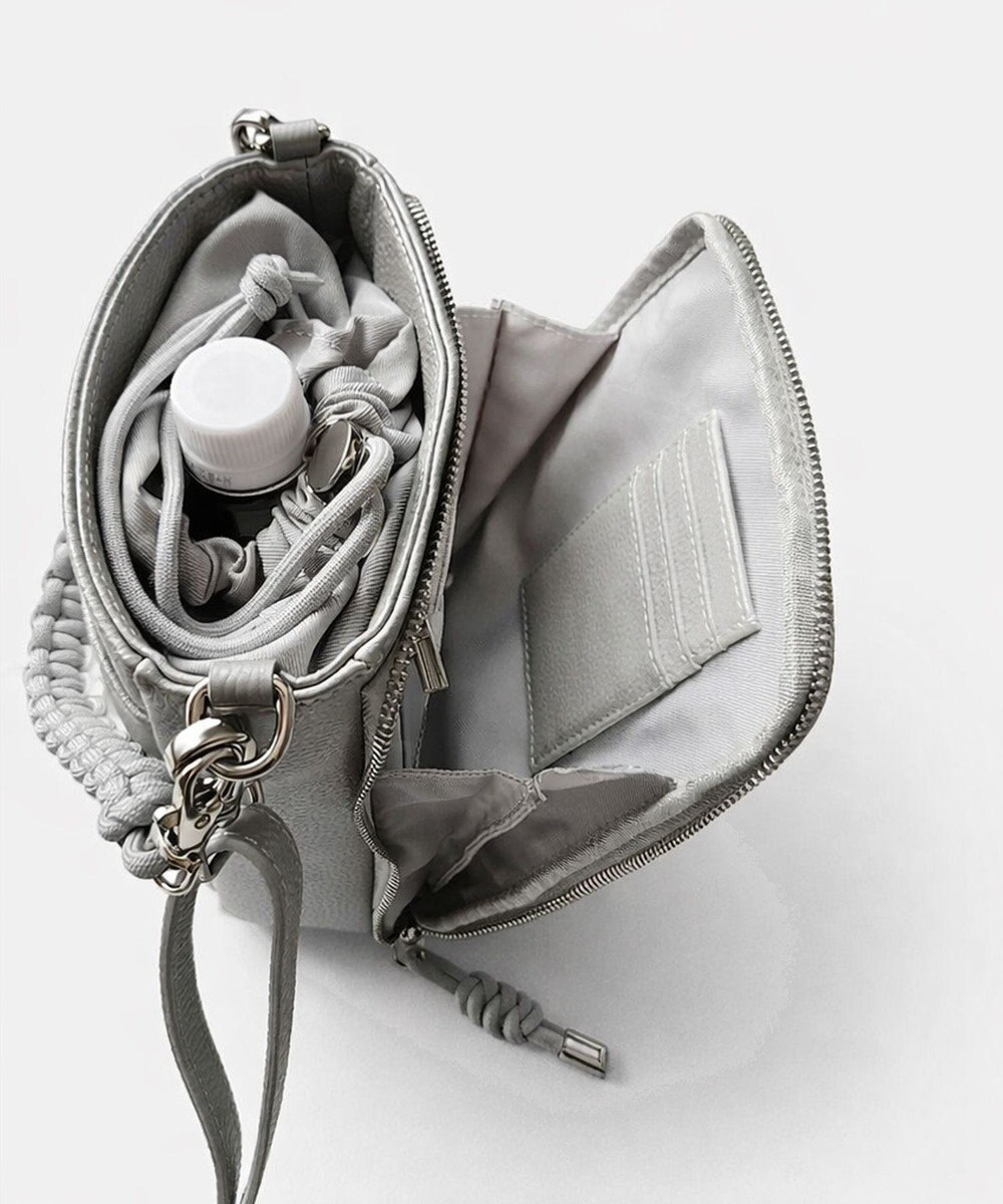 style code 【ペットボトル収納可能 】本革 縦型 ポシェット スマホショルダー　お財布機能付き　 