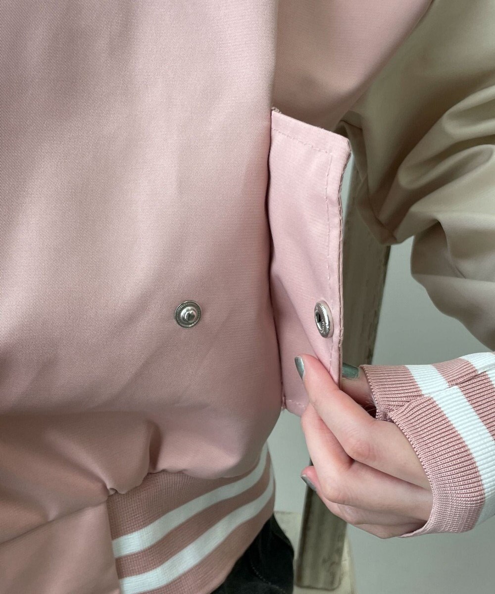 WEGO 配色デザインブルゾン 