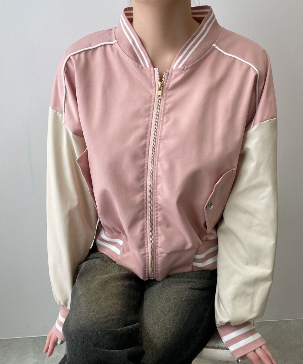 WEGO 配色デザインブルゾン 