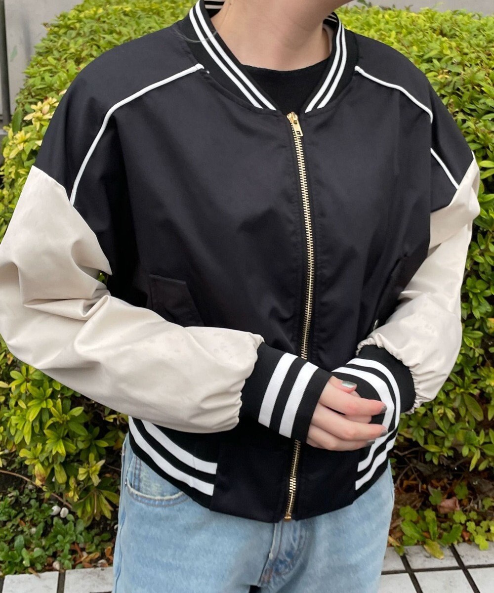 WEGO 配色デザインブルゾン 