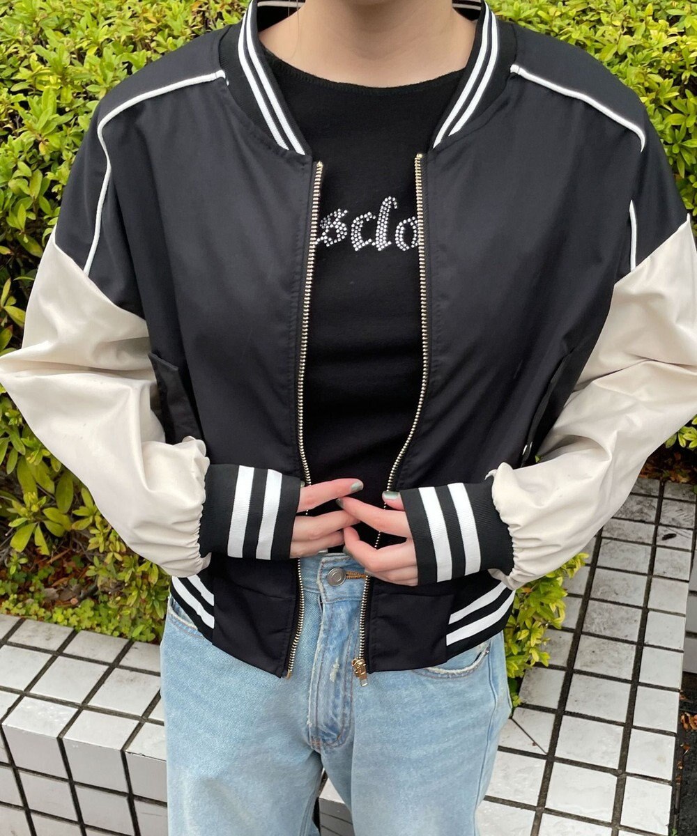 WEGO 配色デザインブルゾン 