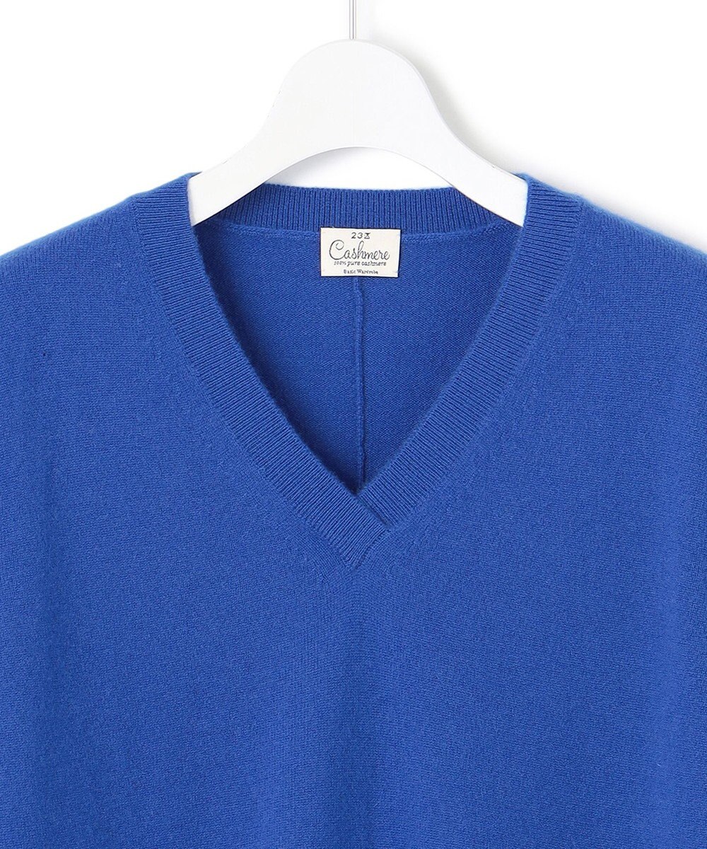 23区 【洗える】ピュアカシミヤ Vネック ニット 