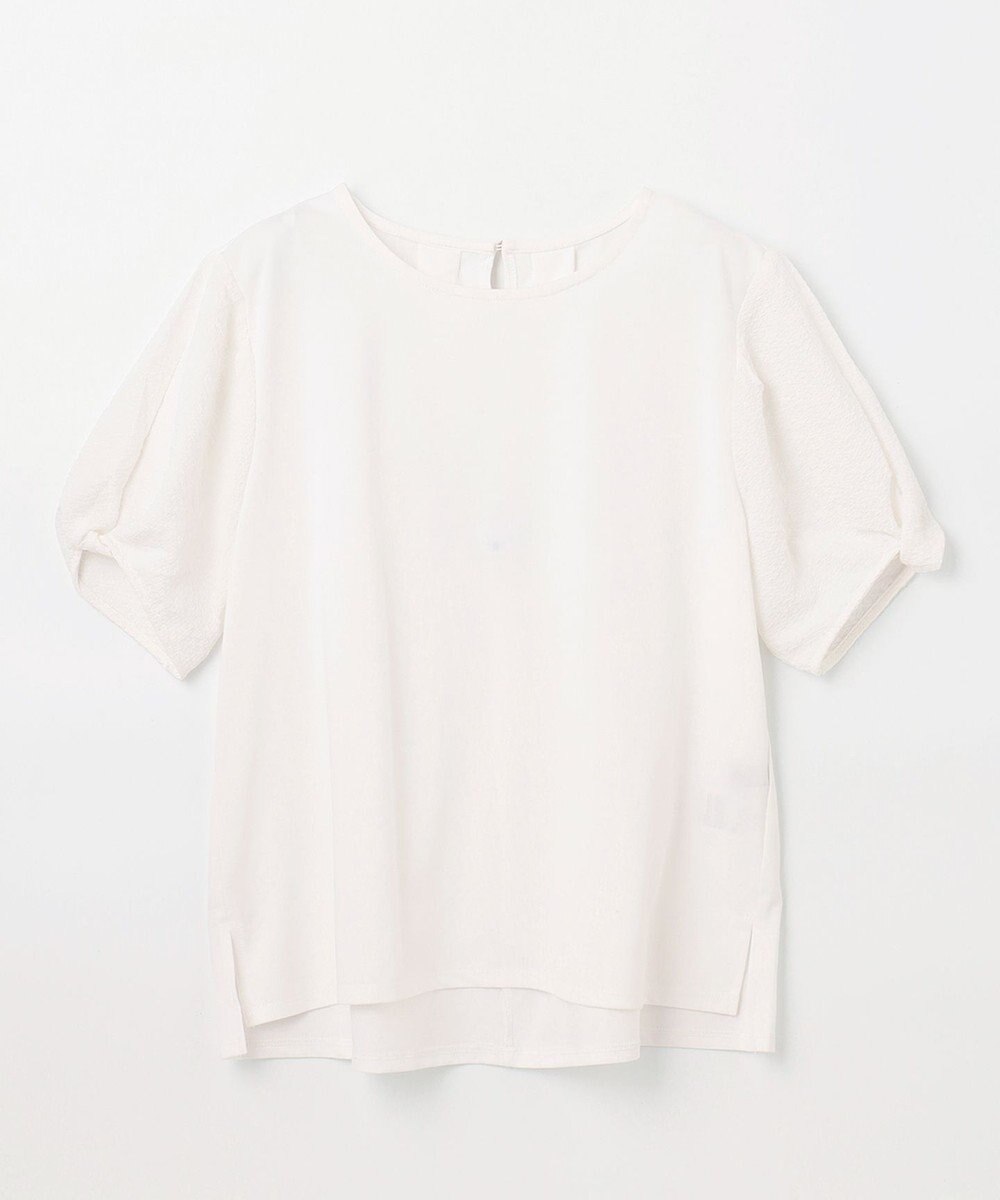 ANY L 【吸水速乾/UVケア】ミニサッカーコンビ袖ボリュームカットソー 