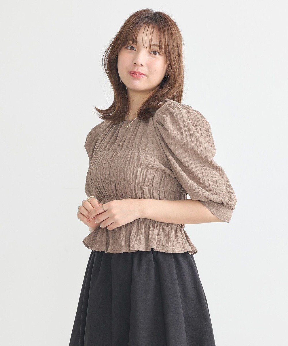 earth music&ecology ポコポコシャーリングトップス 