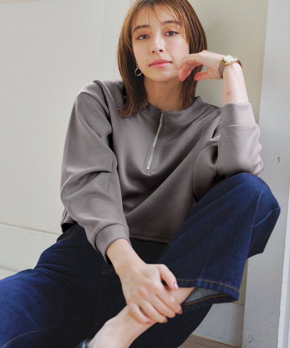 Tiaclasse 【2点セット・洗える】 ハーフジッププルオーバー＆ワンピース 