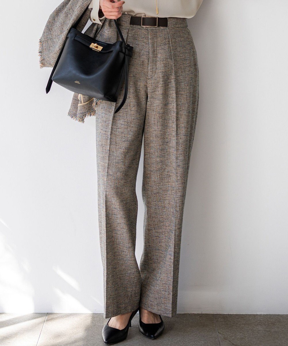 23区 L 【先行予約】リネンライクブッチャー ワイドパンツ 