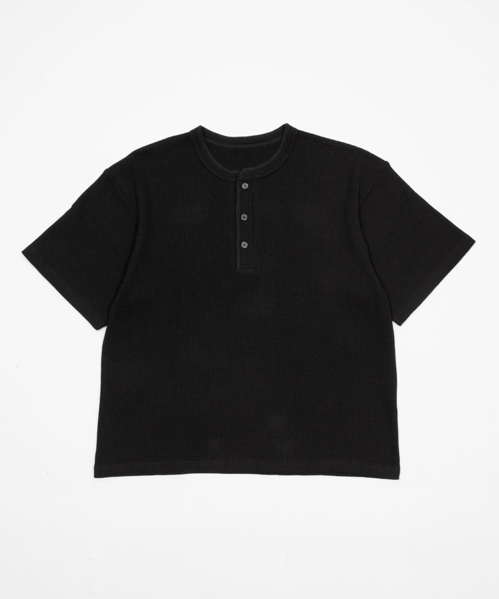 WEGO 【ユニセックス着用ITEM/MLサイズ展開】ワッフルヘンリーネックT（SS） 