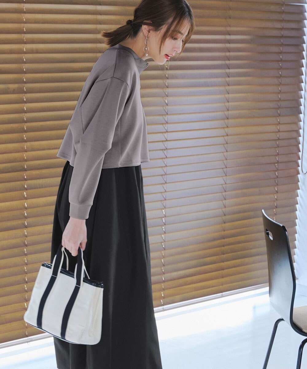 Tiaclasse 【2点セット・洗える】 ハーフジッププルオーバー＆ワンピース 