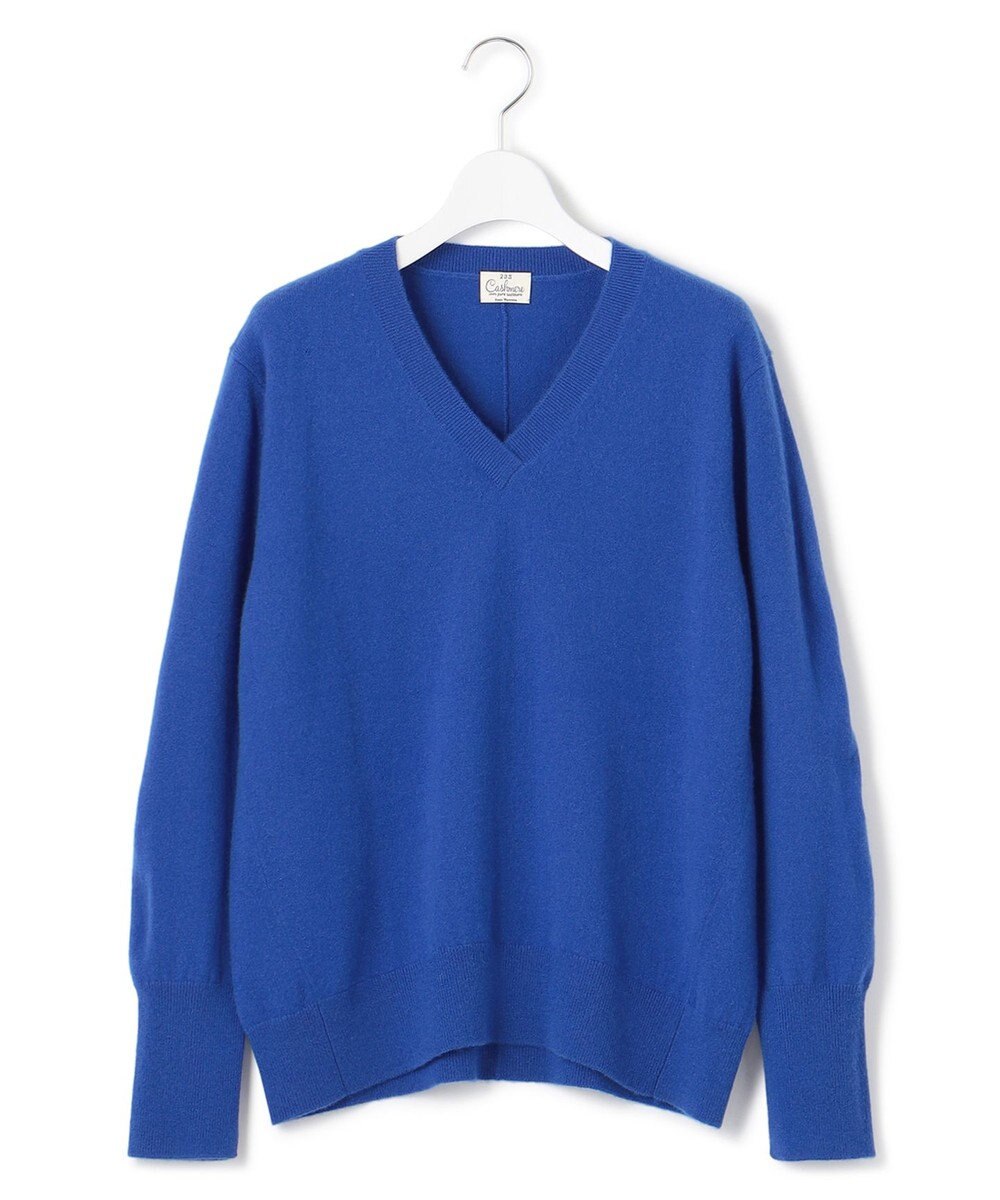 23区 【洗える】ピュアカシミヤ Vネック ニット 