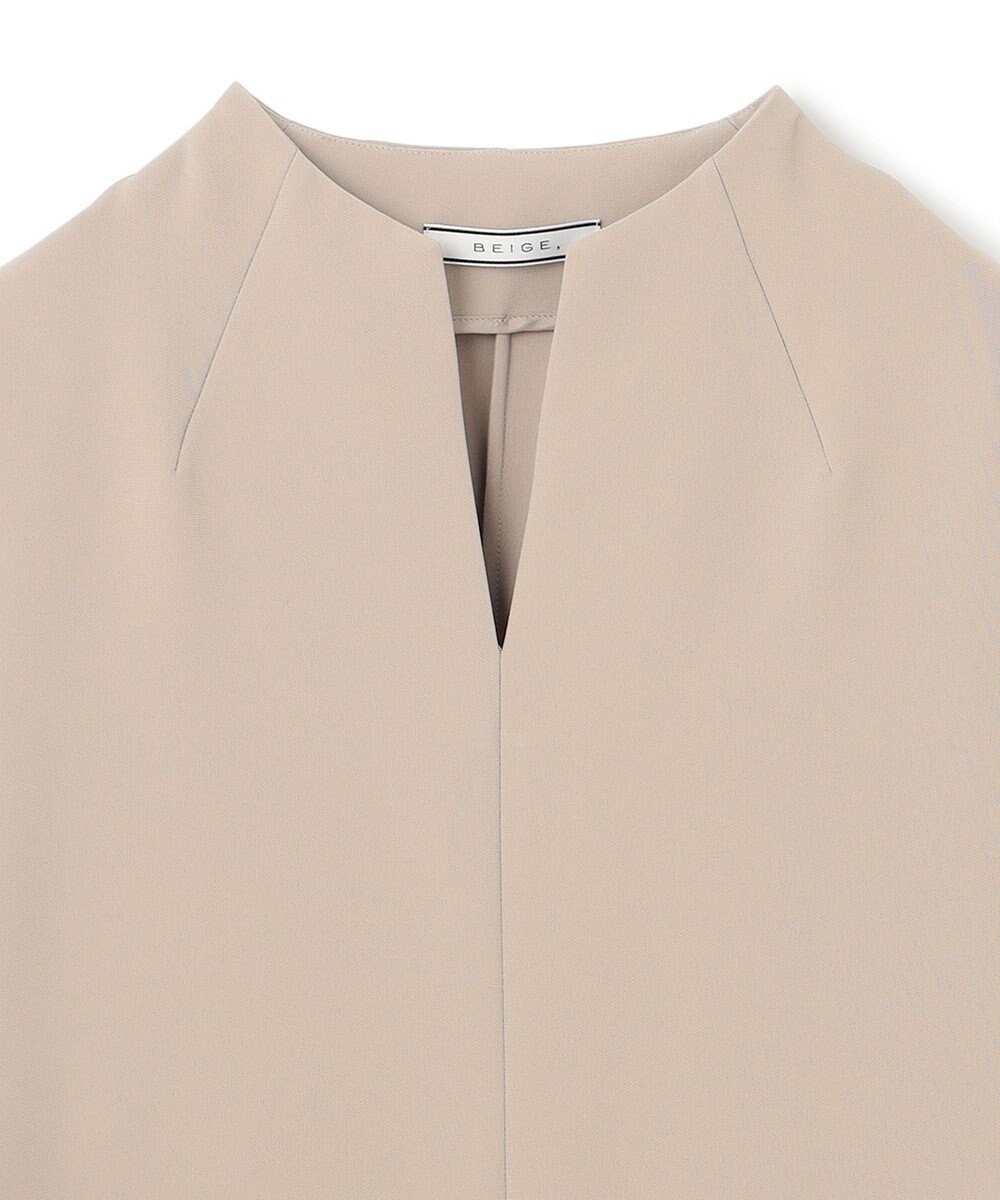BEIGE， 【洗える】RUE / スリットネックフォルムブラウス 