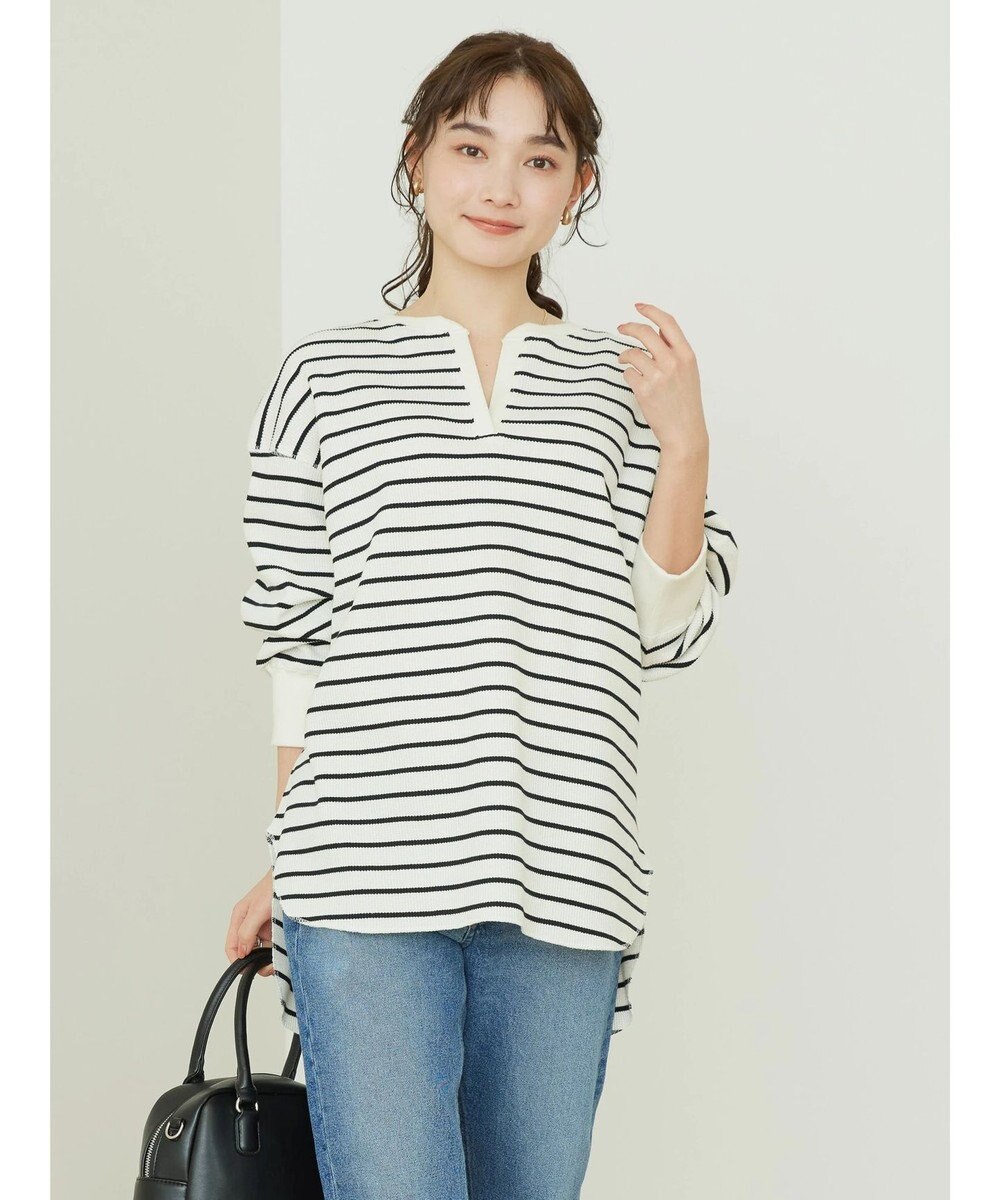 AMERICAN HOLIC スキッパーワッフルプルオーバー 