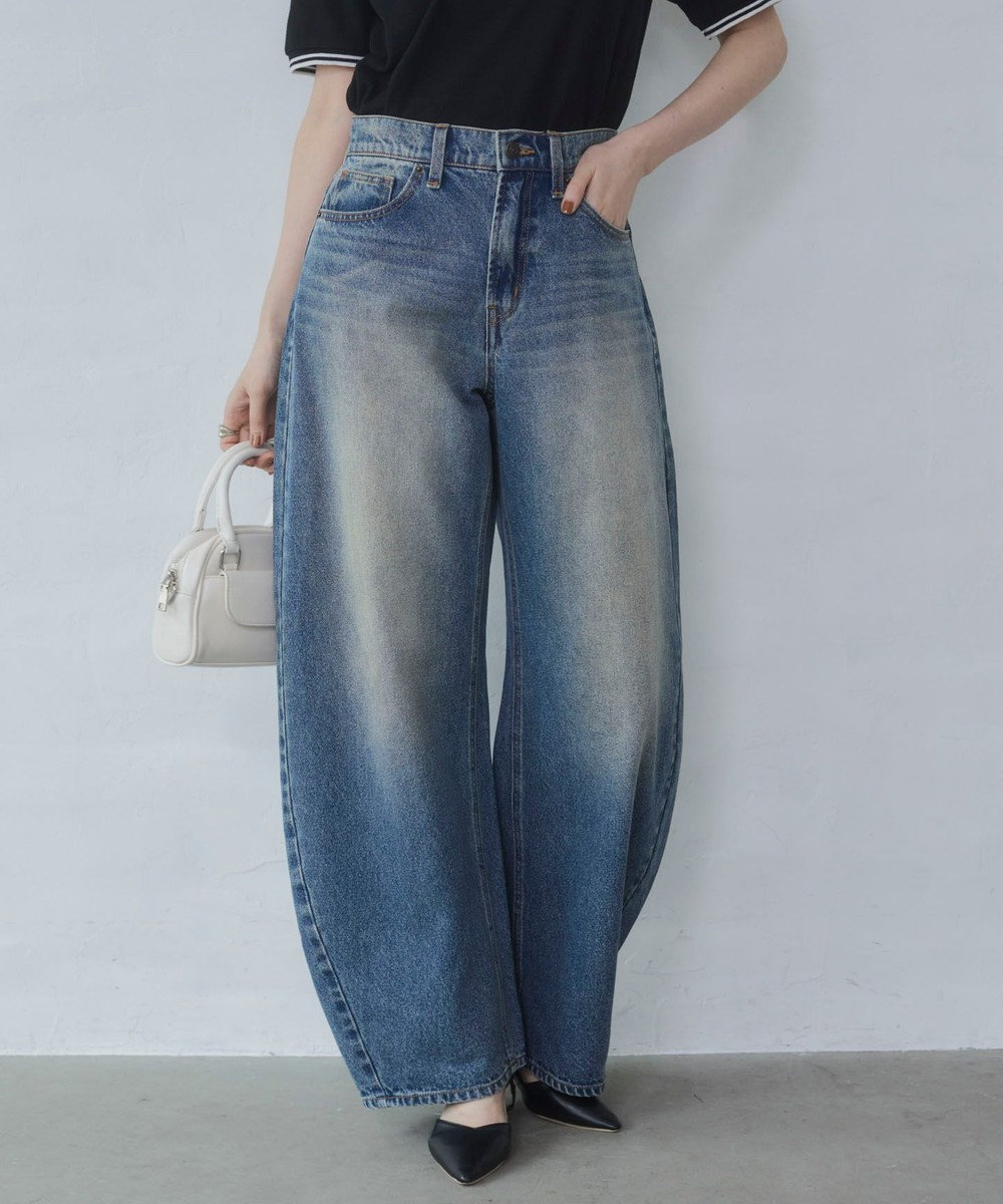WEGO ワイドカーブデニムパンツ 