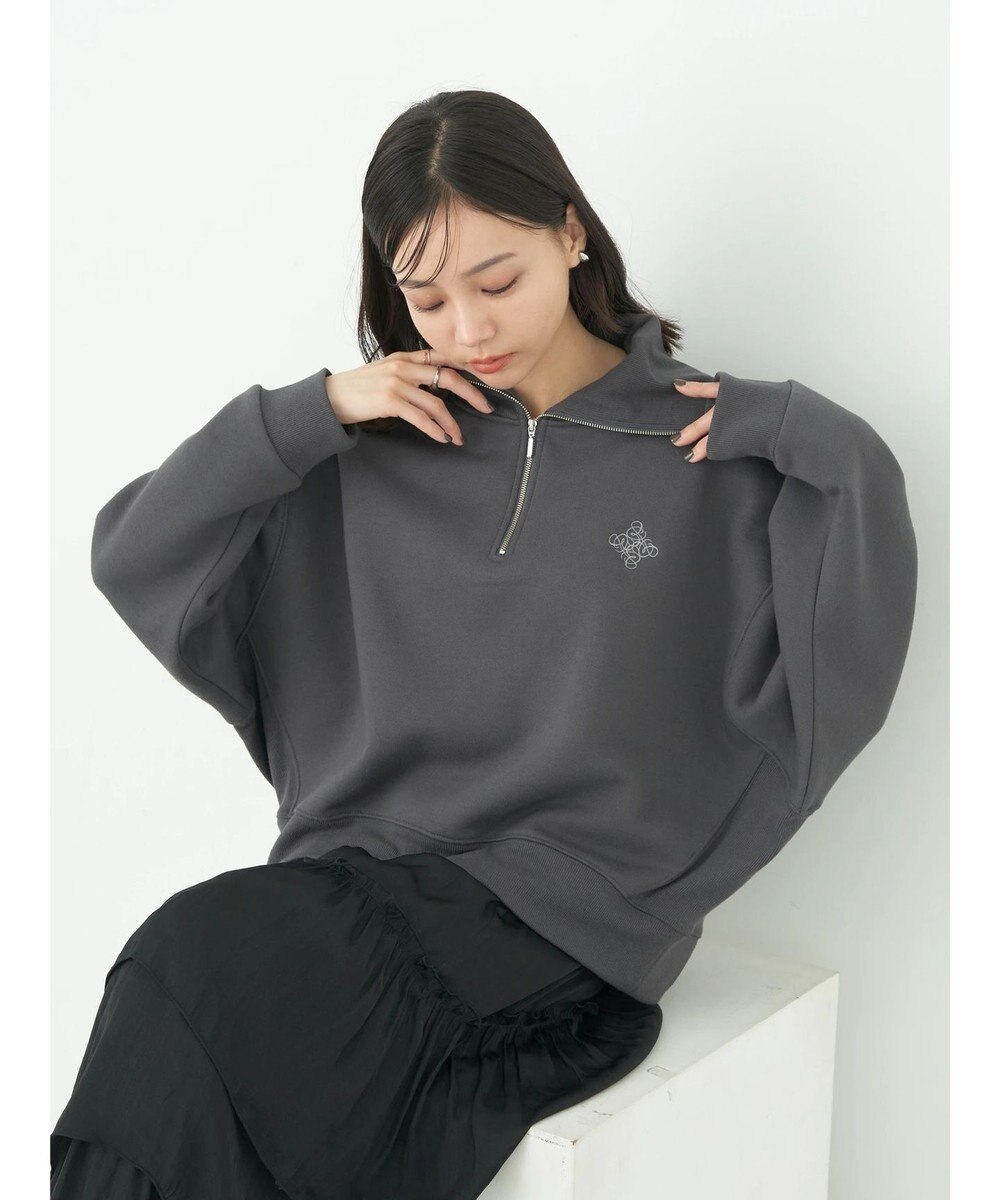 earth music&ecology ハーフＺＩＰ裏起毛プルオーバー 