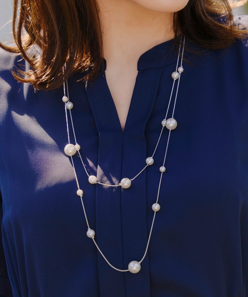Tiaclasse マルチパールネックレス 