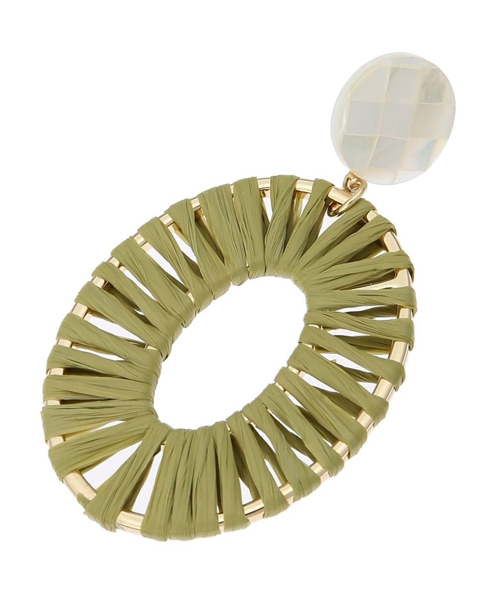 Green Parks ｅｖｅｒｙ　ｗａｌｋ．シェルパーツラウンド編みピアス 