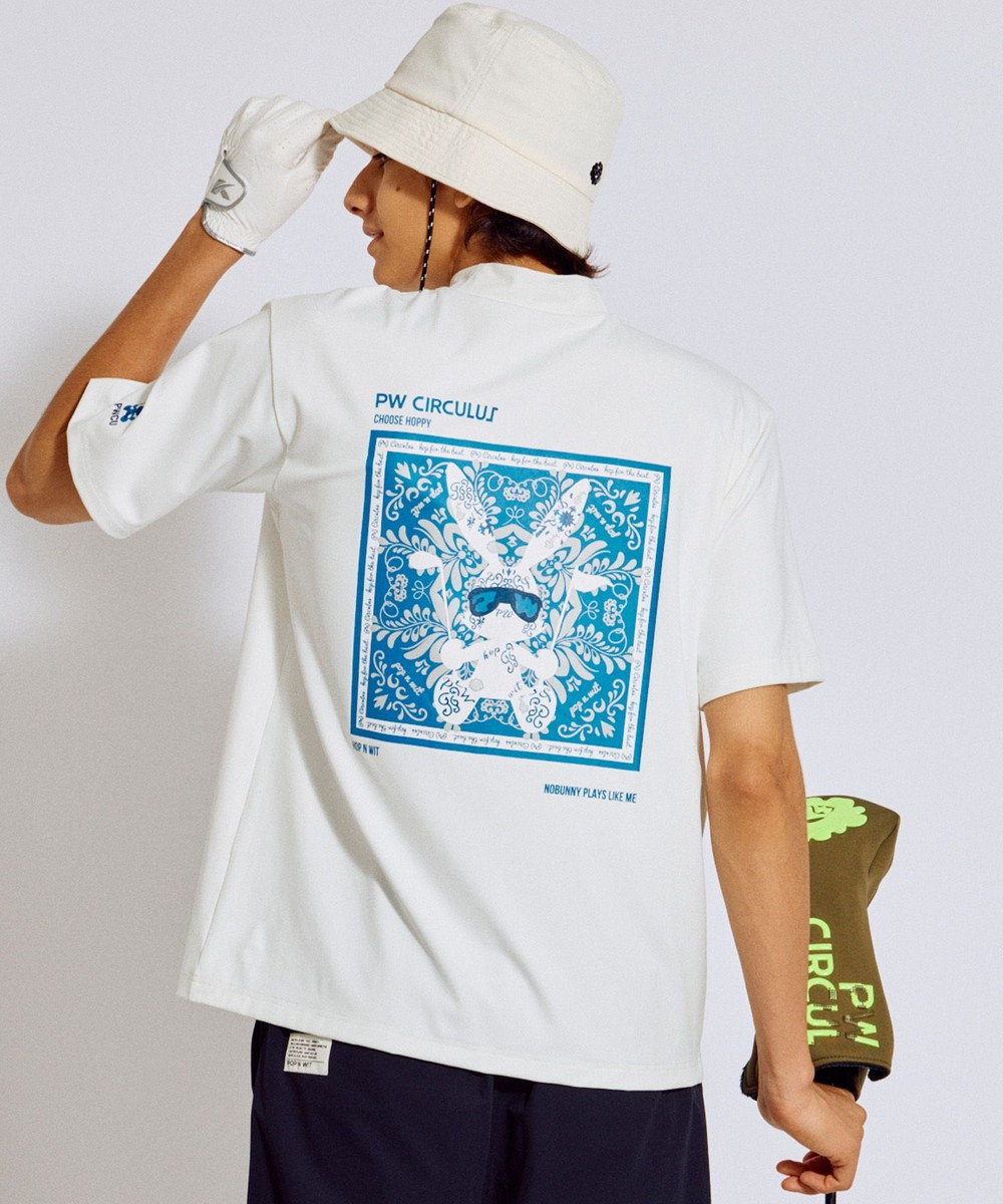 PW CIRCULUS 【吸水速乾 / UV遮蔽率99.5% UVカット / ストレッチ】【MEN】アニマルグラフィックモックT ゴルフ 