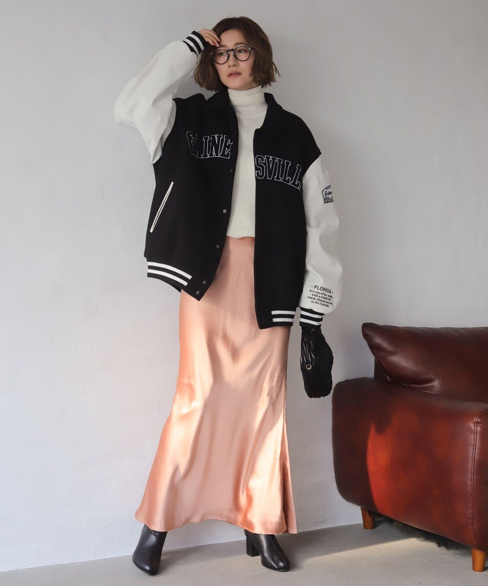 WEGO 【25年秋冬新作/ユニセックス着用ITEM/SMLサイズ展開】メルトンワッペンスタジャン 