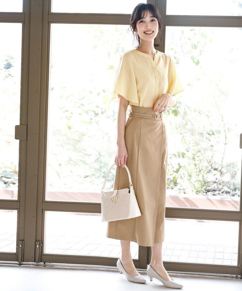 ANY SIS ツイステッドクリアチノ スカート 