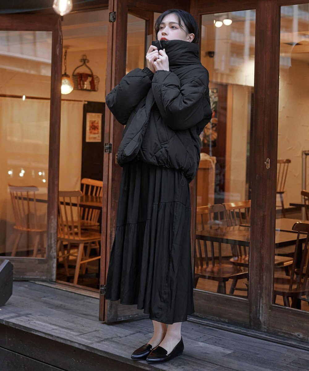 Tiaclasse スタンドネックキルティング中綿ジャケット 