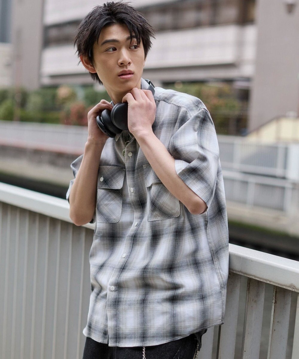 WEGO オンブレチェックシャツ（SS） 