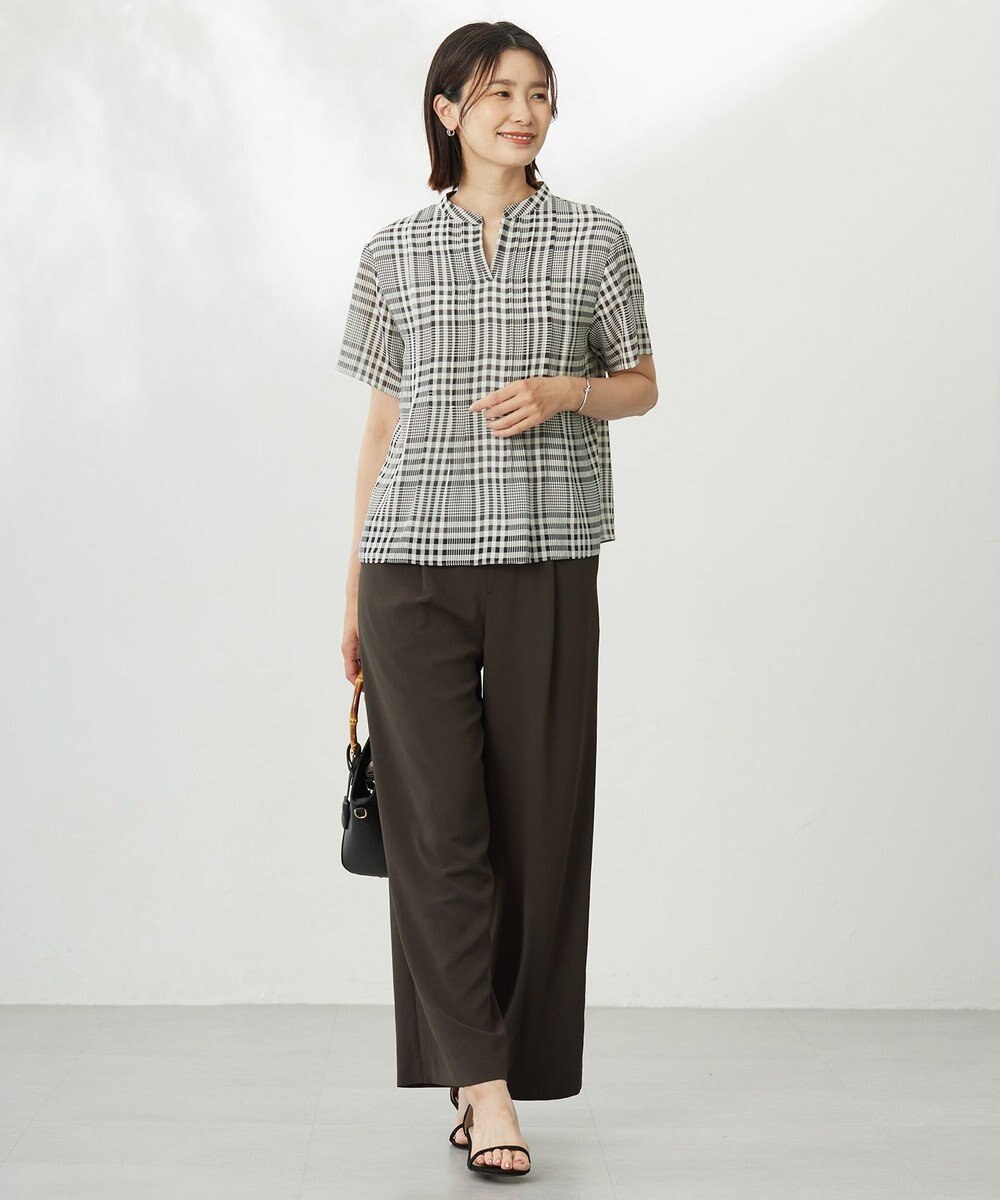 J.PRESS LADIES 【WEB限定カラーあり・洗える】シアーチェック カットソー 