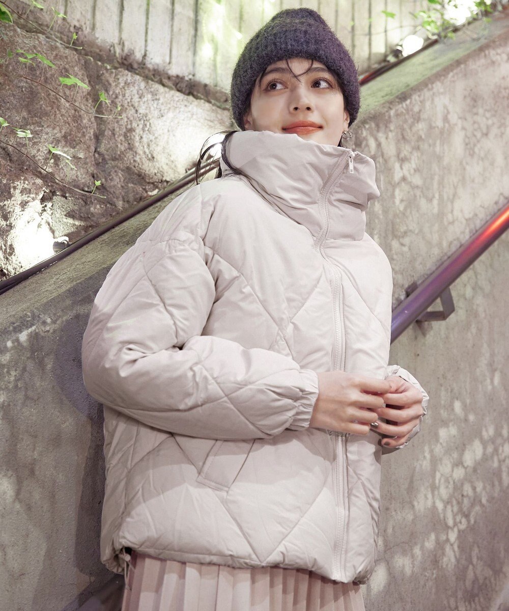 Tiaclasse スタンドネックキルティング中綿ジャケット 