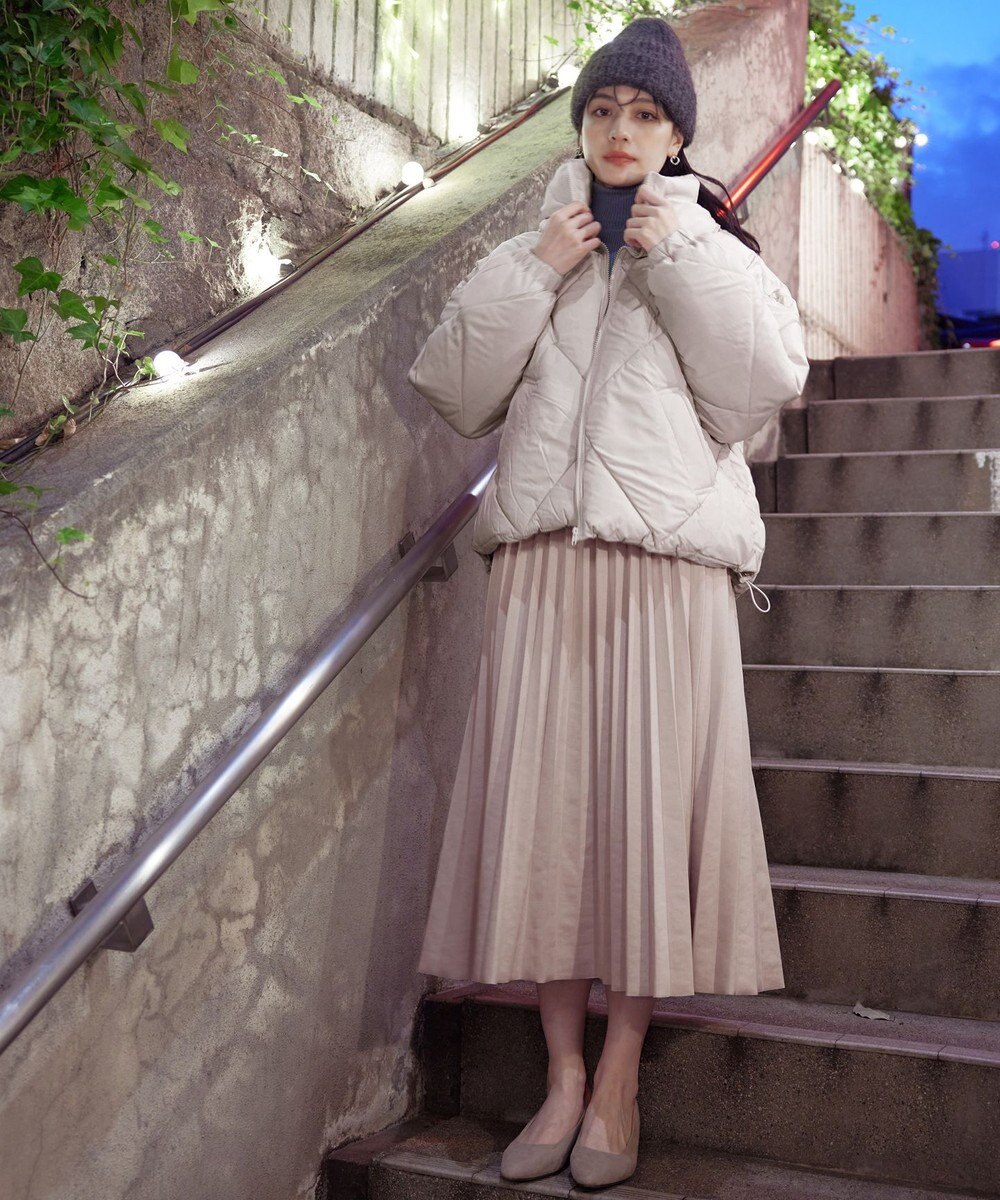 Tiaclasse スタンドネックキルティング中綿ジャケット 