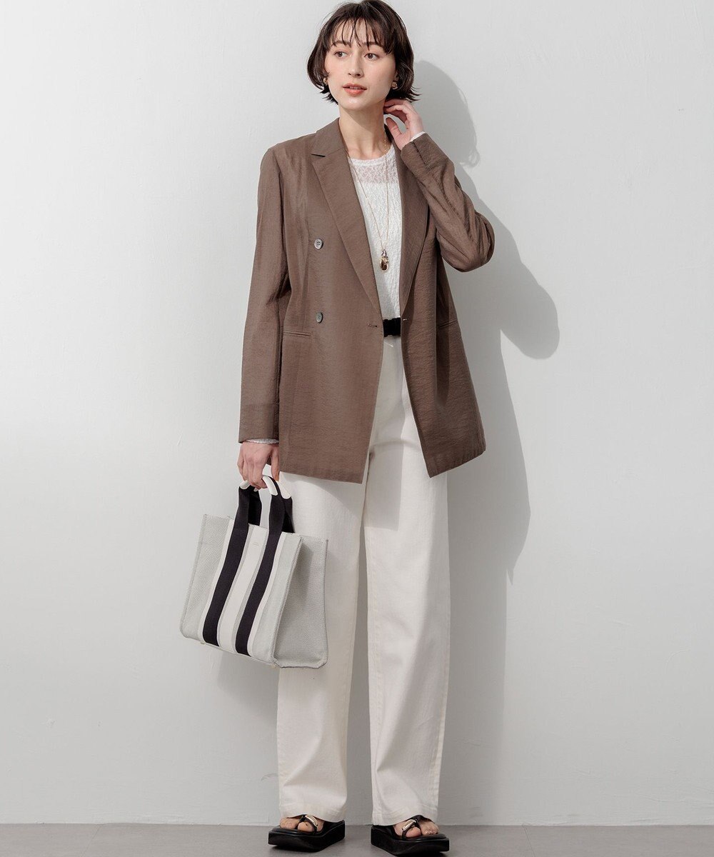 23区 レザータッチトング サンダル 