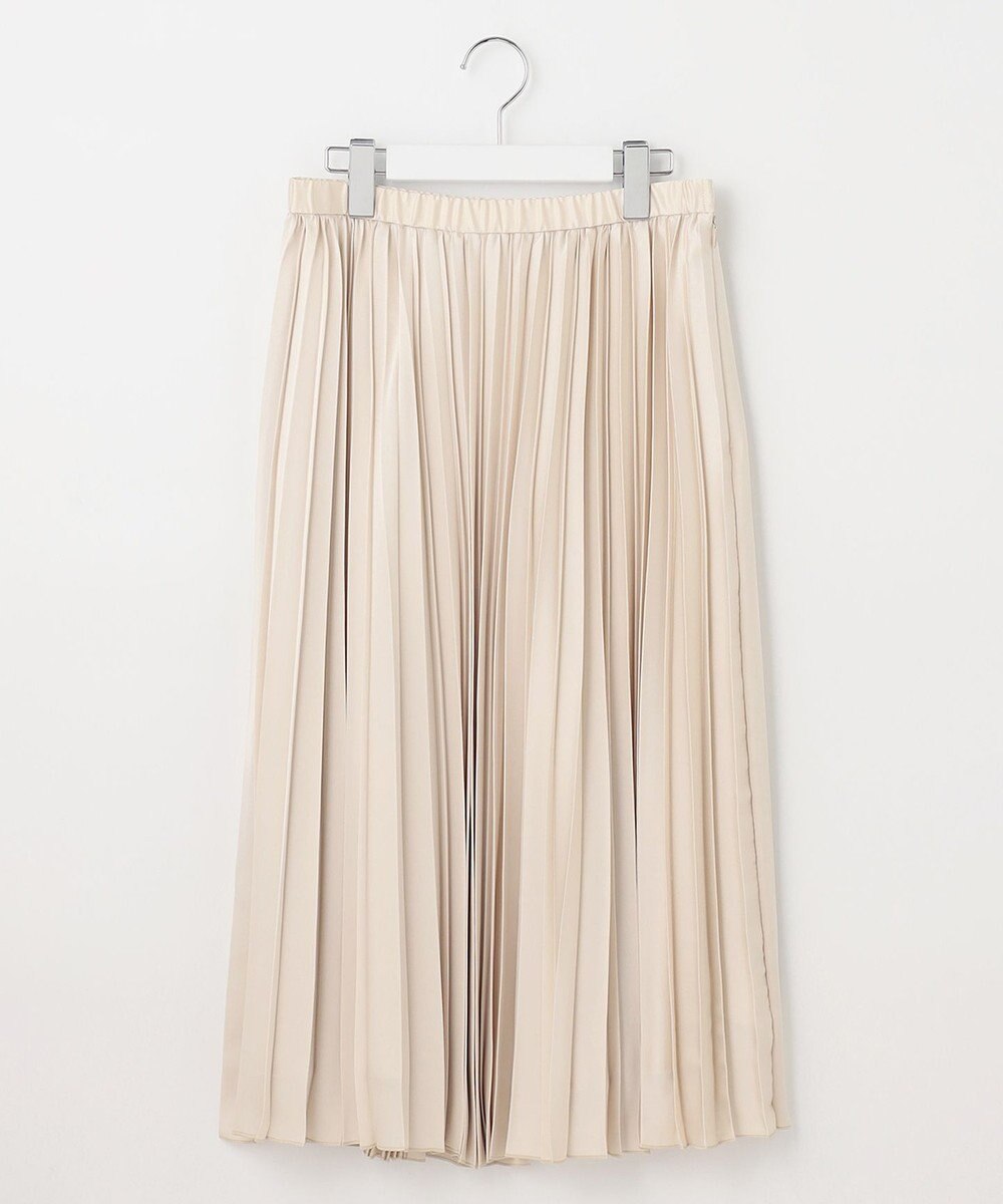 自由区 【洗える】ロイヤルサテン プリーツスカート 