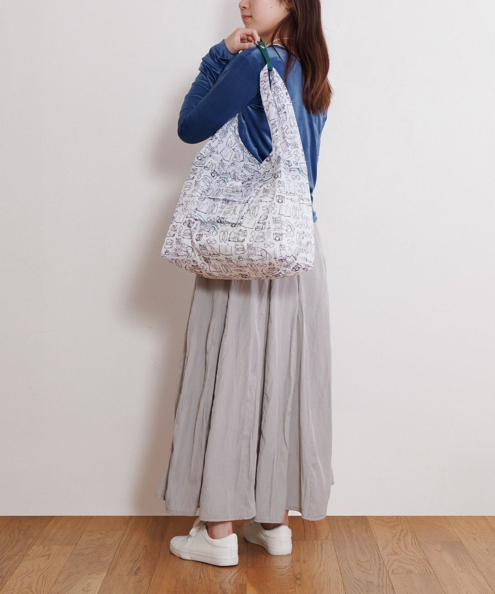 ACE BAGS & LUGGAGE 【折り畳み】 HAyU × ace. マルシェバッグ エコバッグ 猫柄 23L 17871 