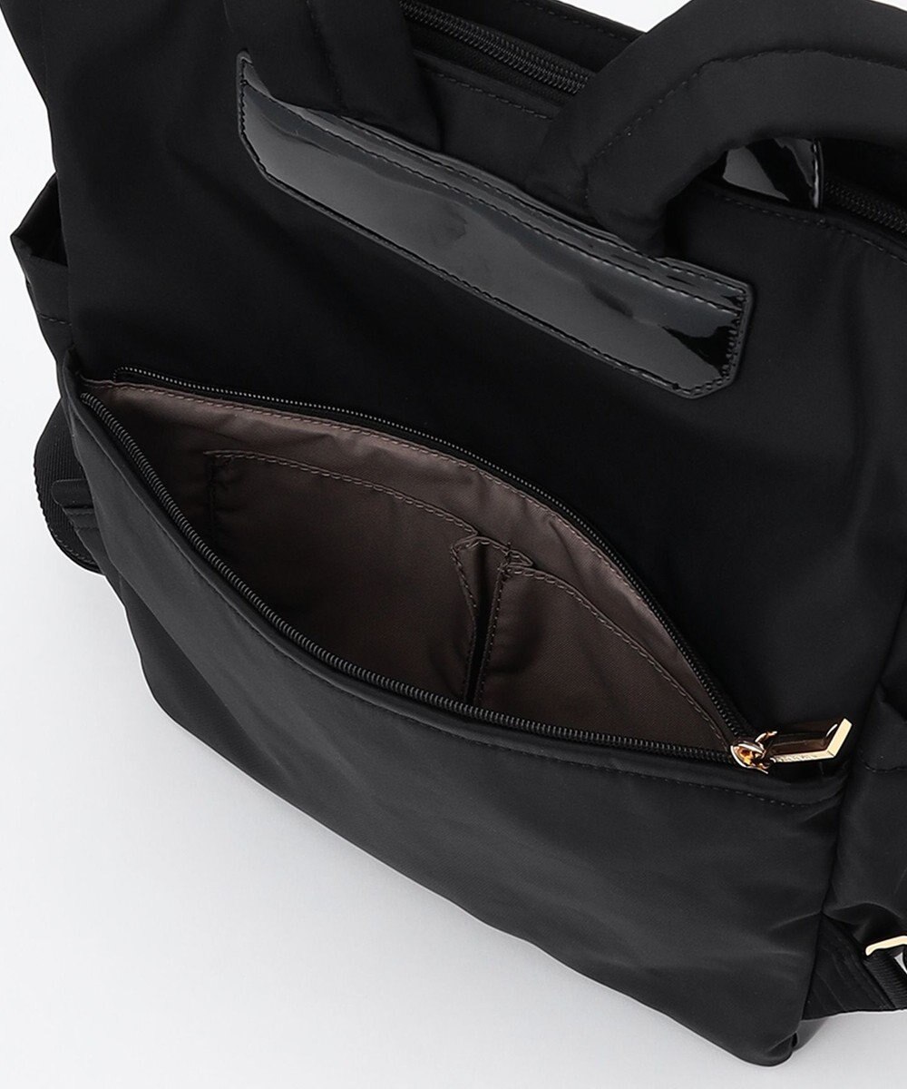 LA BAGAGERIE ツイルナイロン×エナメル リュックサック 