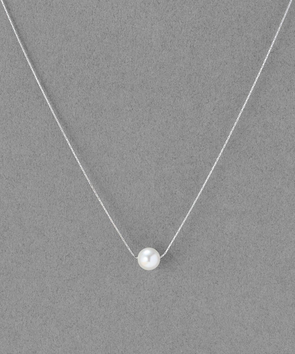 Phoebe 【金属アレルギー対応】ワントップパールネックレス　シルバー/サージカルステンレス 