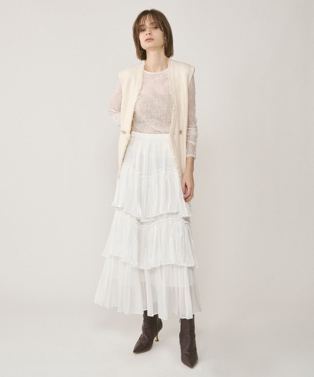 GRACE CONTINENTAL イレギュラーティアードスカート 