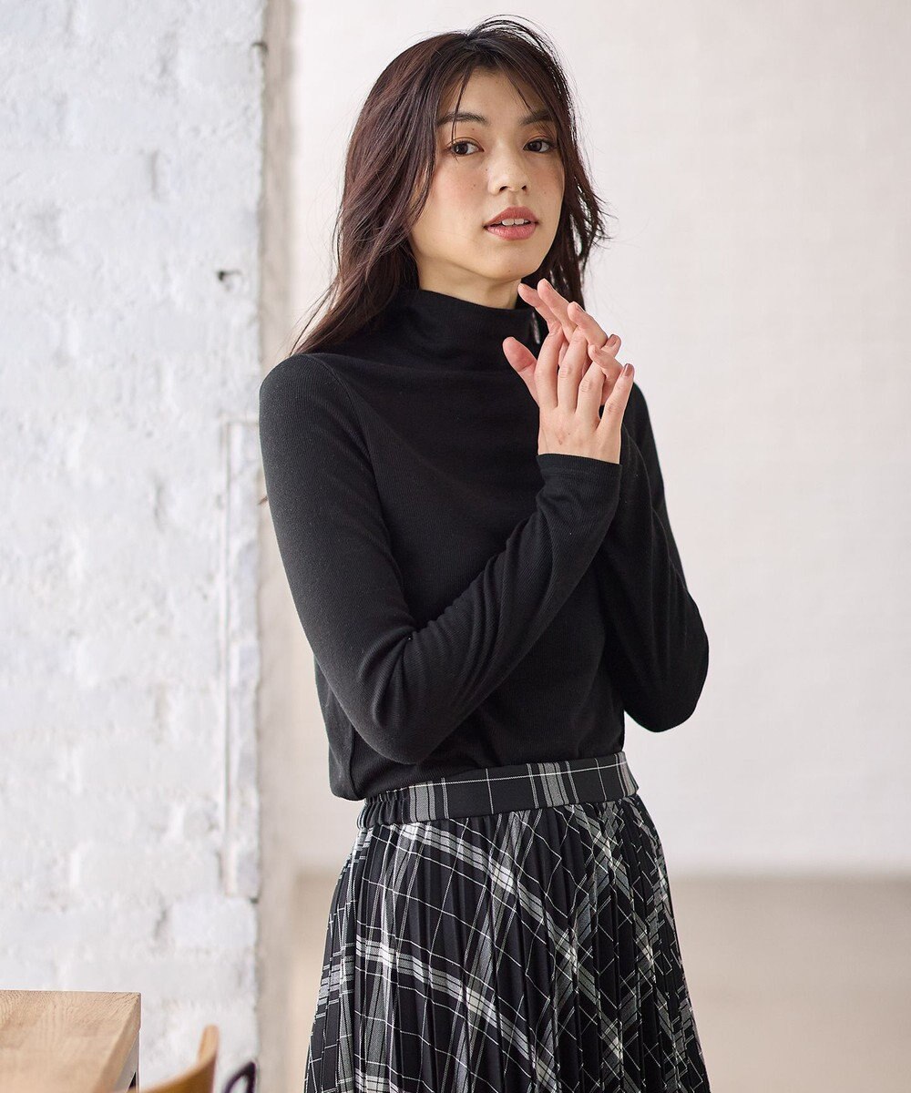 ANY 【洗濯機可】アクリルレーヨンリブタートル 