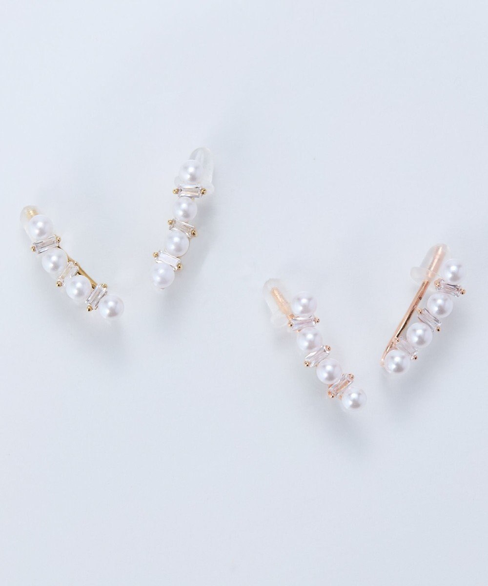 Phoebe 2wayパールブリンクピアス&イヤリング　ローズゴールド 