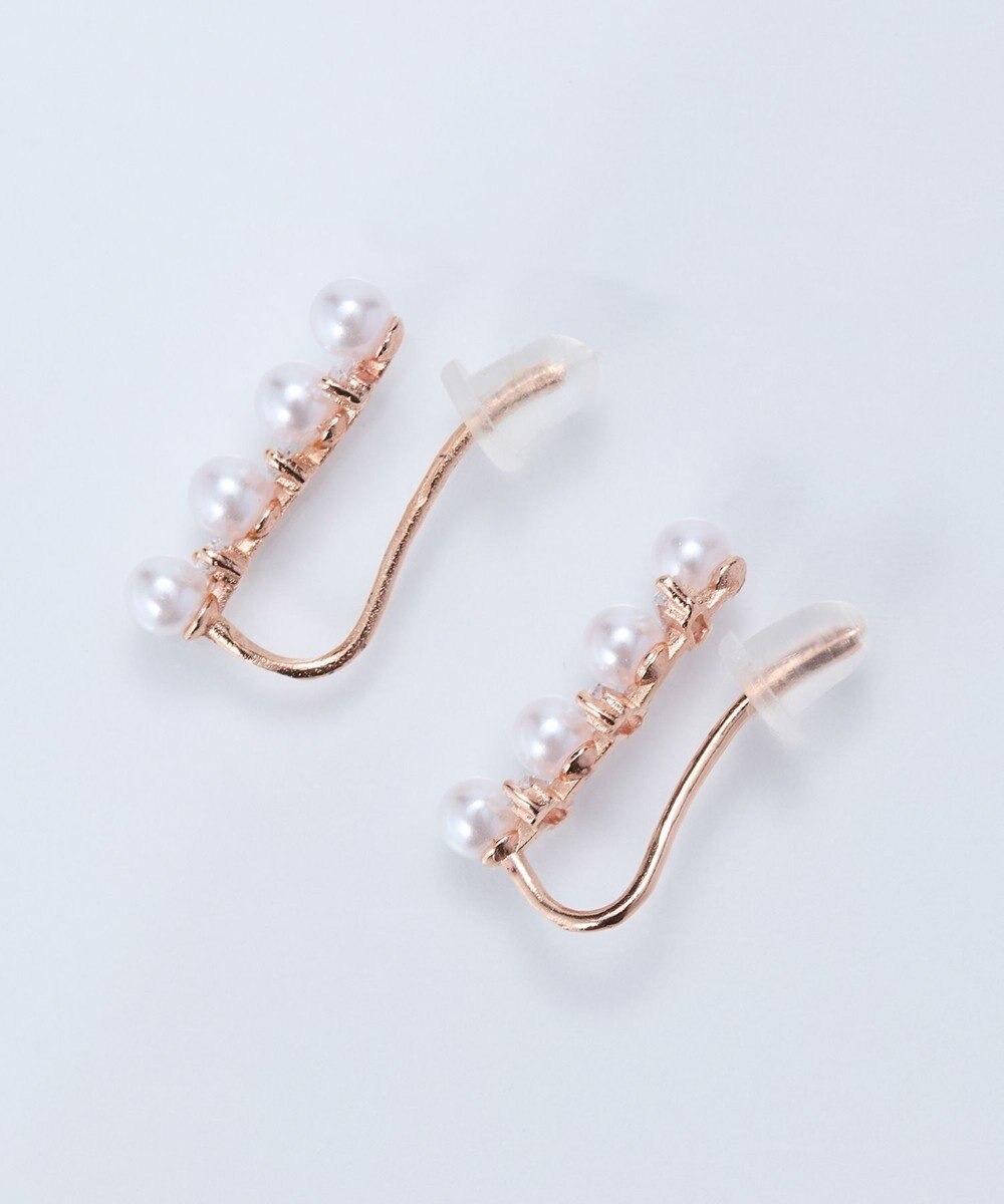 Phoebe 2wayパールブリンクピアス&イヤリング　ローズゴールド 
