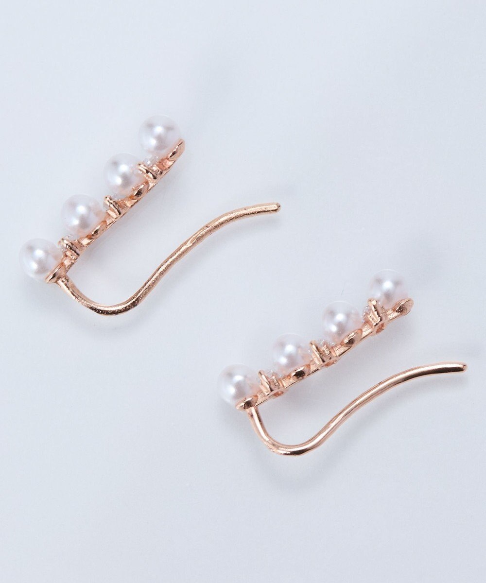 Phoebe 2wayパールブリンクピアス&イヤリング　ローズゴールド 