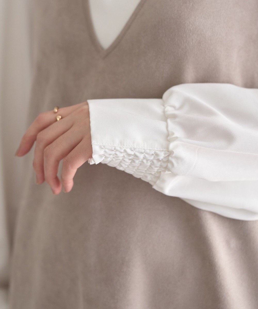 YECCA VECCA 【2点SET】ブラウスセットプリーツMIXジャンスカ 