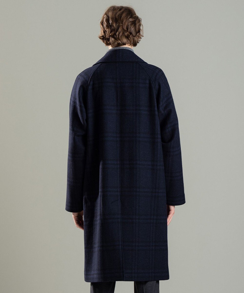 JOSEPH HOMME PLAID MELTON COAT 