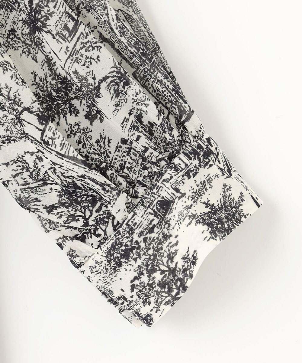 自由区 L 【洗える】ランドスケーププリント ワンピース 