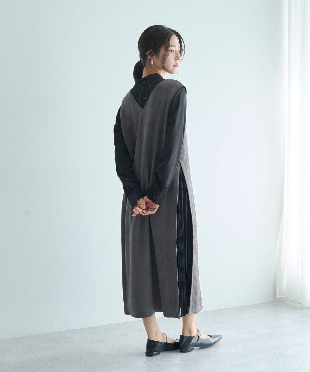 YECCA VECCA 【2点SET】ブラウスセットプリーツMIXジャンスカ 