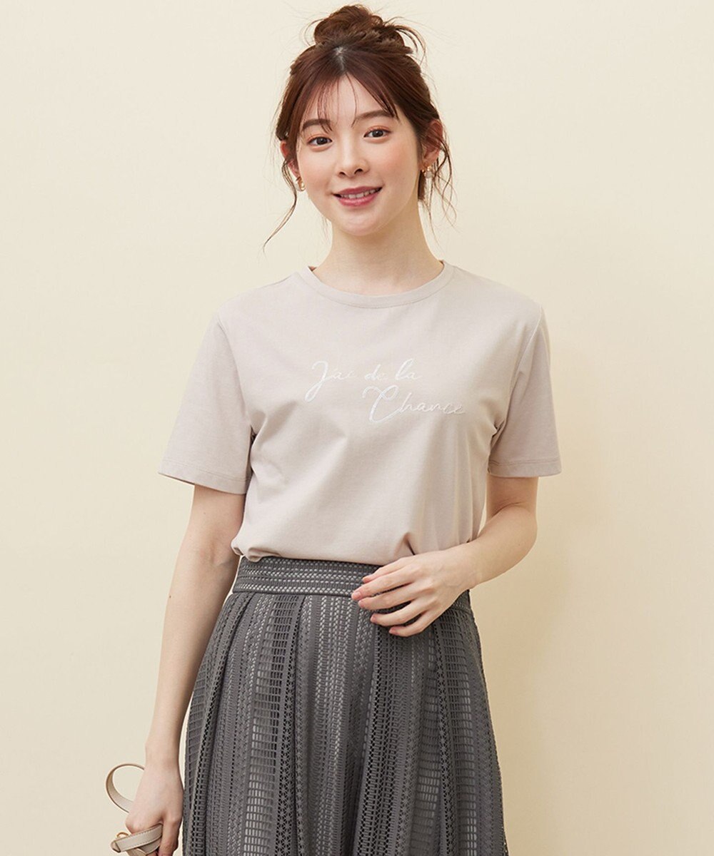 ANY SIS S ロゴ刺繍 Tシャツ 