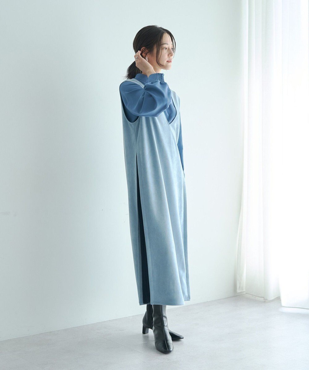 YECCA VECCA 【2点SET】ブラウスセットプリーツMIXジャンスカ 