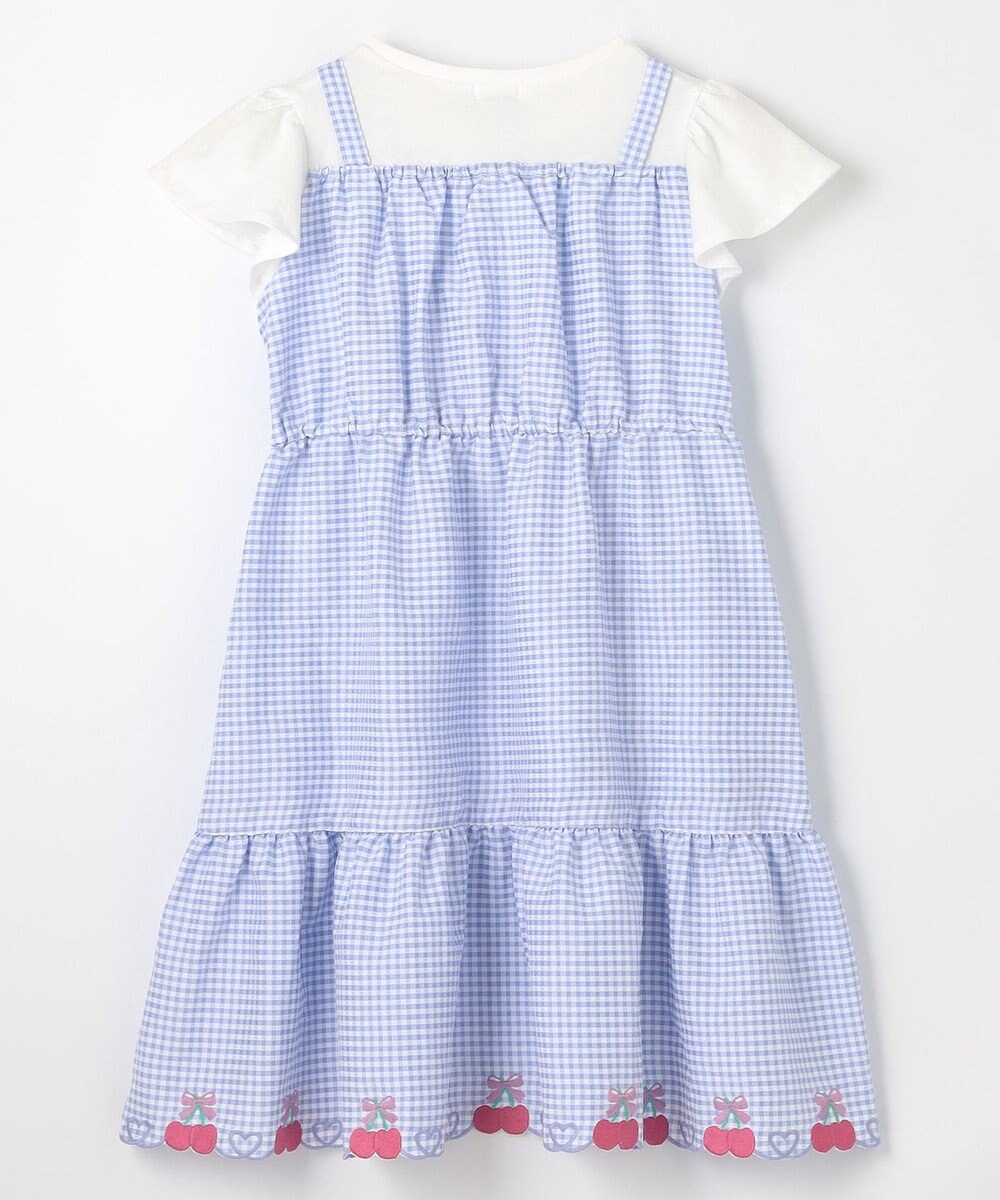 ANY KIDS ギンガム ドッキングワンピース 