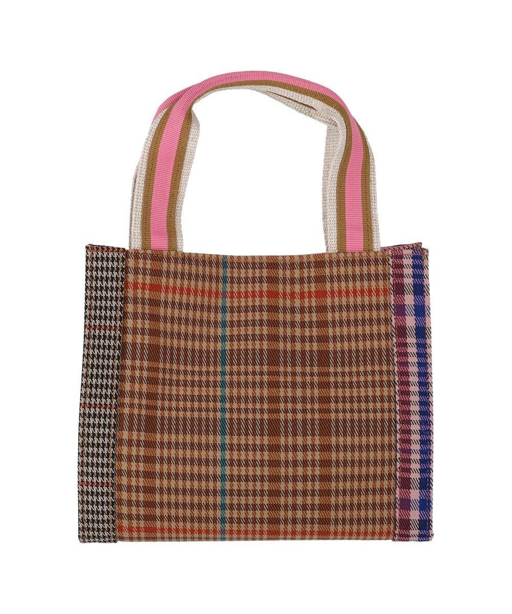 tsumori chisato CARRY フレームチェックキラネコ ハンドバッグ 手提げ ミニバッグ 