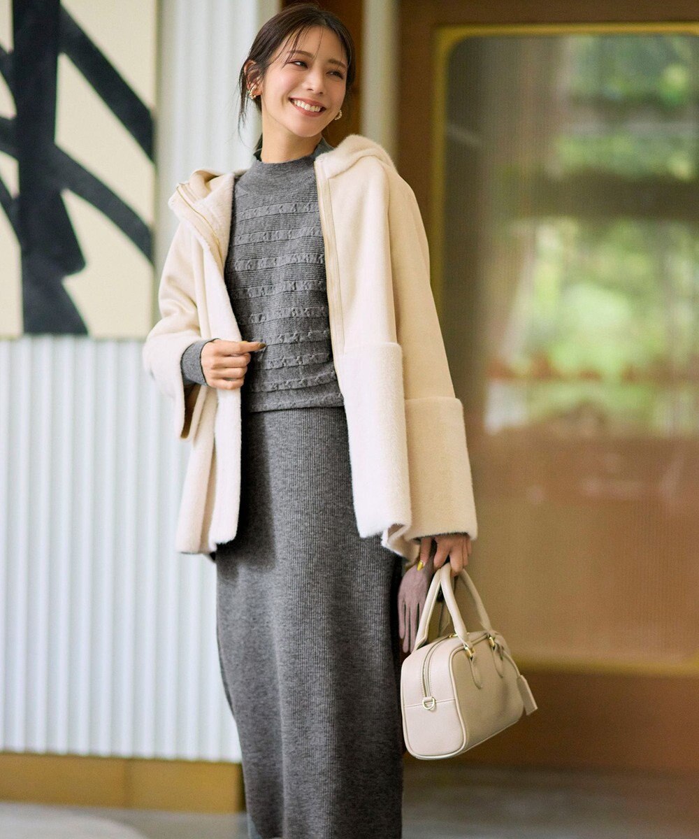 ANY SIS Luxuryフェイクムートン コート 